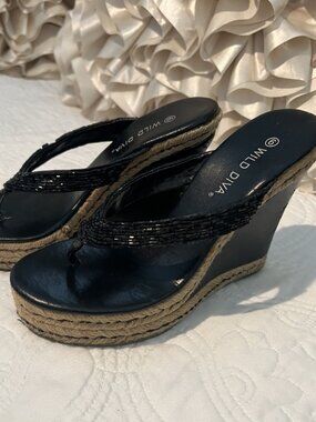 WILD DIVA Espadrille Wedges